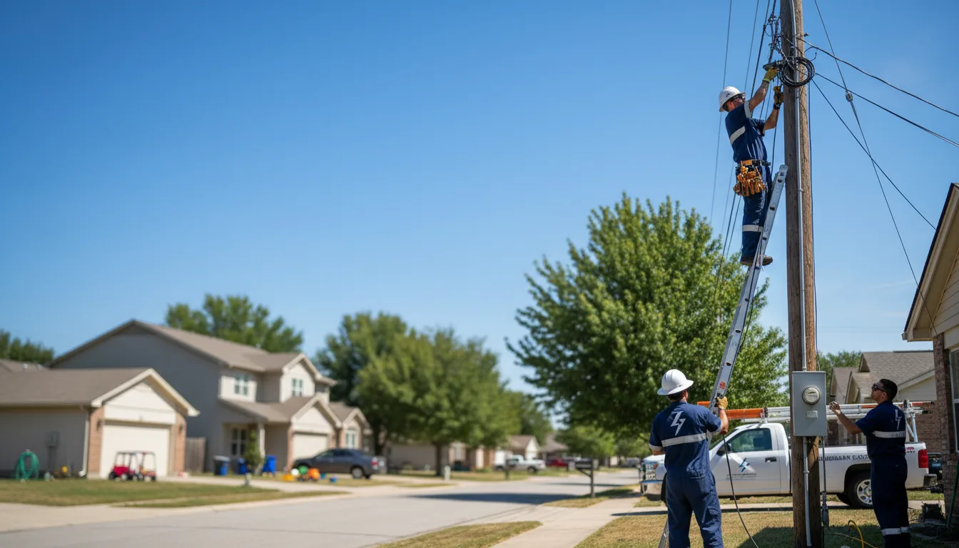 Residential electrician providing installation services in Broaddus, TX